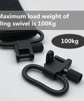 Rock Solid All Metal Sling Swivels 1 Inch two point attachment clips for rifle and shotgun with 100kg weight capacity.