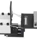 Solid Build Height Adjustable Woodworking Slotting Bracket with aluminum guide rail for precise tenon locator use.