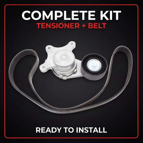 Drive Belt Tensioner Kit For Ford Edge Explorer Flex MKS MKT MKX MKZ 2010 2019 3 5L V6 Replaces BT4E6B209CC 7T4E6B209EB Complete kit with belt