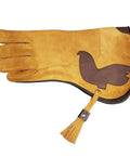 Premium Falconry Glove In Suede With Double Skinned Construction And Soft Fleece Lining For Eagle Hawk And Raptor Bird Handling