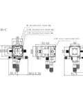 Technical drawing of Motorized Rotary Positioning Stage With Fine Tuning For XZR Axis And 40C Optical Table Linear Guide Translation