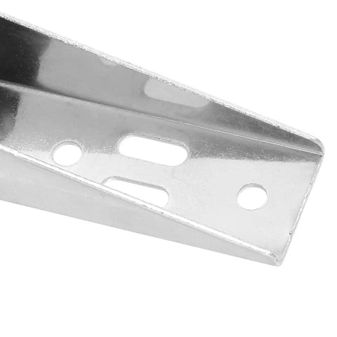 Close-up of iron frame from Heavy Duty Sliding Door Track Pulley Rollers With Silent Glide Nylon Wheels Built Damn Tough.