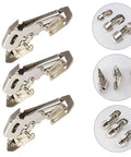 Four Inch Soft Close Concealed Cabinet Hinges With Damping For Kitchen And Closet, Steel Wardrobe Hinges Set Of 4