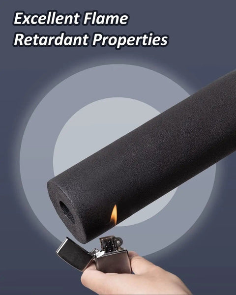 Go-To EPDM Foam Pipe Insulation Tube, Six-Foot Long, 3/4 Inch Inside Diameter, 3/8 Inch Wall Thickness, flame-resistant demo
