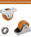 24 Pcs 1 Inch Caster Wheels With Metal Top Plate For Furniture Rolling Cabinets Trundle Beds And Drawers Silent Ball Bearing TPR Wheel Includes 60 Screws Durable Chrome Plated Steel Construction Lightweight Easy To Install