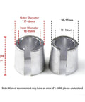 Two Pairs Pure Lead Battery Post Shims For Positive And Negative Terminals Terminal Sleeves Universal Adapter dimensions