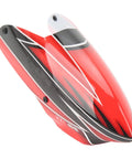 Heavy Duty Lightweight Servo Motor Upgrade For XK K110 RC Helicopter slick plastic canopy in red and black design.
