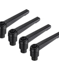 4 Piece Set Of Adjustable Clamping Levers With M5 Female Thread Level Handles Hand Knobs Quick Release Black For Lathe Machinery
