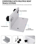 Crappie Rod Holder System For Boat Track Mount Four Rod Adjustable Spider Rig Setup Built With 316 Stainless Steel And Marine Aluminum Durable Track Compatible Design Fits Most Standard Track Systems. Aluminum track mount bracket for boat rod holder, adjustable angle