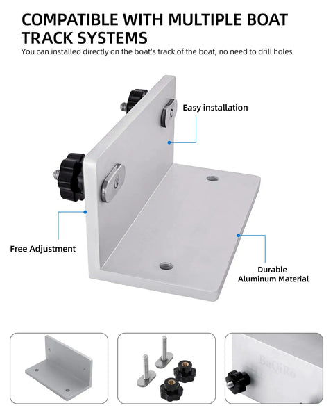 Crappie Rod Holder System For Boat Track Mount Four Rod Adjustable Spider Rig Setup Built With 316 Stainless Steel And Marine Aluminum Durable Track Compatible Design Fits Most Standard Track Systems. Aluminum track mount bracket for boat rod holder, adjustable angle