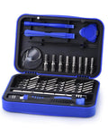 Open 36 In 1 Screwdriver Set For DJI Drones And RC Toys Repair Tool Kit in blue case with magnetic driver and precision bits visible