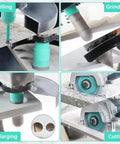 Pro Grade All In One Diamond Hole Saw Kit For Tile 6 To 100mm With Cutting Disc 13 Piece Set in use on tile and stone