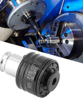 GT12 Compact Tapping Collet Chuck with metal drill setup, torque-controlled, quick change design for M8 threads
