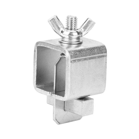 Heavy Duty Ycauty Butt Welding Clamps Set Of 16 Galvanized Steel close-up of a single clamp with wing nut for precision metal alignment.