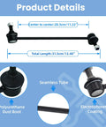 Front Stabilizer Sway Bar End Link Kit Two Pack K750682 K750683 For Buick Encore And Chevy Trax 2013 2014 2015 2016 2017 2018 2019 2020 2021 2022 Beefed Up Direct Fit, black 11.22 in link