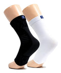 Toeless Compression Socks For Neuropathy Relief And Plantar Fasciitis, Unisex Medium White, 1 Pair on display mannequins