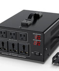 Heavy Duty 8000W Voltage Converter Transformer Plug And Play Step Up 110V Or 120V To 220V Or 240V And Step Down 220V To 110V With Circuit Breaker Protection LCD Display 3 US Sockets 3 Universal Sockets For Travel And Home Use