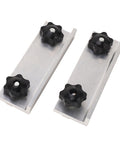 Two Piece T Track Stop Kit For Aluminum T Track Stop Blocks CNC Machining Clamps Low Profile Silver Anodized Locks Secure Workpiece Holders