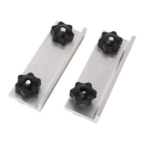 Two Piece T Track Stop Kit For Aluminum T Track Stop Blocks CNC Machining Clamps Low Profile Silver Anodized Locks Secure Workpiece Holders