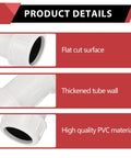 Close-up of Pack Of 20 Half Inch Pvc Compression Couplings Schedule 40 Tough Rubber Gasket No Fuss Install For Yard Sprinklers Irrigation And Pool Plumbing Cold Water Only showing flat cut surface and thickened walls.