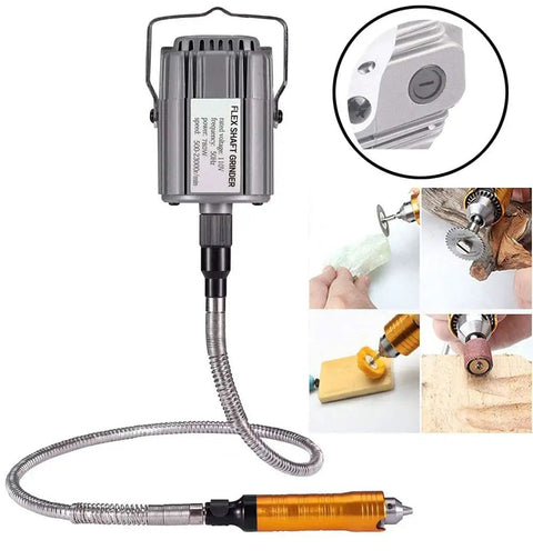 Overhead Flex Shaft Rotary Tool Kit With Foot Pedal Control 780W Power Pro Grade Hanging Carver And All In One Multi Function Metalworking Tool 23000 RPM For Precision Grinding Sanding Carving And Wire Work
