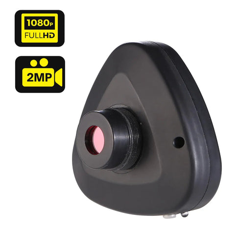 WiFi Telescope Eyepiece Cam With 1080P HD 2MP Sensor, Real Time Phone Viewing, black design, close-up view.