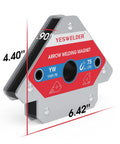 Angle view of 75 Lb Welding Magnet Set With Two Magnetic Weld Holders 75 Lb Holding Power Multi Angle Design For Secure Welds