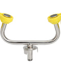 Emergency Eyewash Station With Faucet Mount For Lab And Factory Safety Gear, 304 stainless steel nozzle, yellow aerated spray