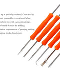 6 Piece Double Sided Soldering Aid Tool Set With 2 Precision Tweezers For Electronics Repair And Soldering Pro Grade