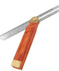 Premium 9 Inch T Bevel Angle Finder With Solid Wooden Handle And Rustproof Stainless Steel Blade shown at an angle for detailed view.