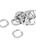 Crinkle Wavey Washers Set 100Pcs Stainless Steel A2 Marine Grade Gasket Washers For Bolts And Screws M5 DIN137, stacked washers