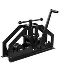 Heavy Duty Manual Tube Roller Bender With Ergonomic Handle For Rolling Round Steel Pipe Up To 1.5 Inches, featuring sturdy #45 steel construction.