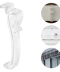Thirty Piece Set Of Transparent Valance Clips For Window Blinds 2.5 Inch Hidden Track Holders shown with transparent clip for easy installation.