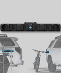 Magnetic Car Gear Bar Mount For Ski Snowboard Bike Poles And Outdoor Gear Silicone Vehicle Mount in use on SUV with skis and bike