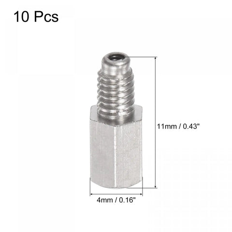 Brass Straight Grease Fitting M3 X 0.5mm Thread Hydraulic Lubrication Fittings Kit 10 Pack For Machines And Gearheads