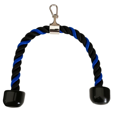 Top Shelf 27 Inch Tricep Rope Cable Attachments Heavy Duty Braided Nylon with swivel clips for home gym exercises.