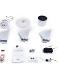 Ceiling Fan with Light 36W Built-in Illumination 6 Speed Settings Color installation parts, including motor and blades.