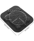 Reusable Turtle Shaped Concrete Stepping Stone Mold For DIY Garden Pathways And Walkways, black plastic, size 15.74x13.39 inches