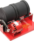 Rotary Rock Tumbler With Two Rubber Barrels, 6 Lb Capacity, Built To Last With Heavy Duty Metal Frame And Fasco Motor, Made In USA