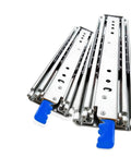 Built Like A Tank Full Extension Ball Bearing Drawer Slides 46 Inch Side Mount Heavy Duty shown from the side for smooth glide.