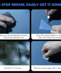 Step-by-step guide using Windshield Crack Repair Kit For Chips And Cracks Quick Easy Glass Chip Fix For Cars Trucks And SUVs