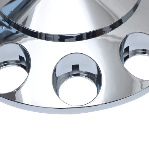 Chrome Plated Front Axle Cover Kit For Semi Trucks With Thread On 33mm Lug Nut Covers Removable Caps ABS Plastic Hub Caps