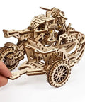 Motorcycle With Sidecar Scrambler UGR-10 3D Wooden Puzzle Kit For Adults, Dope Moving Engine And Dual Suspension, 380-Piece Laser-Cut DIY Model, Rubber Band Powered, No Glue Needed, Collectible Moto Puzzle; wood sidecar model