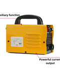 Bright yellow Portable Arc Welder Kit for Home Shop DIY Projects with handle and controls visible