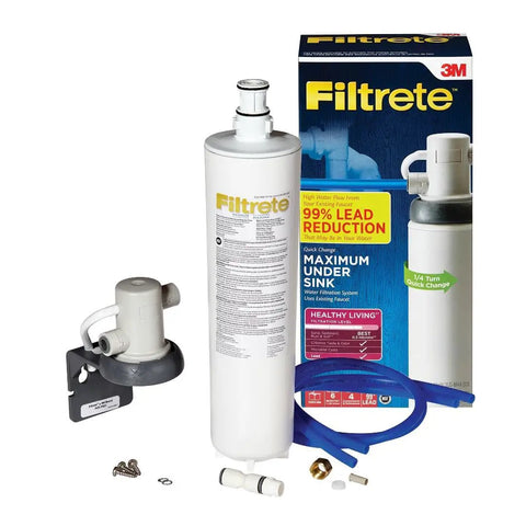 Maximum Under Sink Water Filtration System That Kills Lead And Chlorine Taste Blocks Microbial Cysts Model 3US MAX S01 with parts