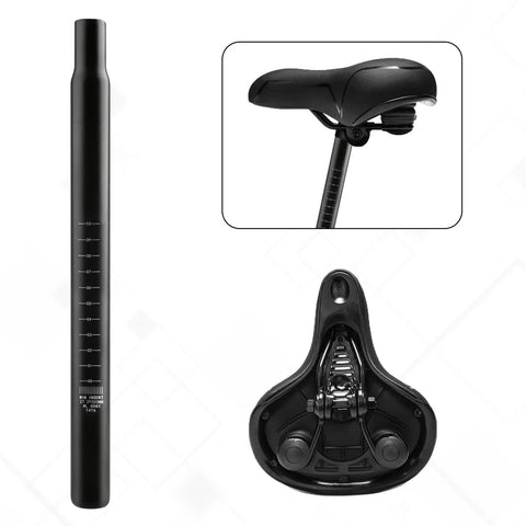 Beefy Aluminum Bike Seat Post 350mm Length With 25.4mm 27.2mm 28.6mm 30.4mm 30.8mm 31.6mm Diameters Polished Anodized Finish