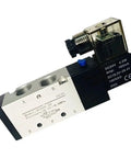 4V210-08 AC220V Pneumatic Solenoid Valve 5 Way 2 Position Control Valve For Double Acting Cylinders In Industrial Automation With 50 To 60Hz Power And Durable Copper Coil For Reliable Quick Switching, aluminum body