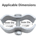 10 Pack Built Tough Dog Kennel Clamps With Bolts And Nuts, 1-3/8 Inch Galvanized Steel Fence Panel Clamps for Round Pipe Frames