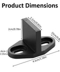 Beefed Up T Shaped Barn Door Guides Set For Bottom Track With Screws And Floor Anchors Four Pack Durable Steel Construction Rust Resistant Smooth Sliding Easy Install For Home Garage Workshop And Barn Door Projects. black steel guide, 4.2 cm
