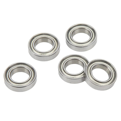 10 Pack RC Ball Bearings Kit For 1 By 10 And 1 By 8 Remote Control Cars, Steel Shielded Bearings, five metal bearings on white